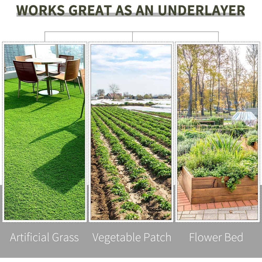 Outsunny Garden Fabric Weed Barrier Gardening Mat 1 x 50m Image 5