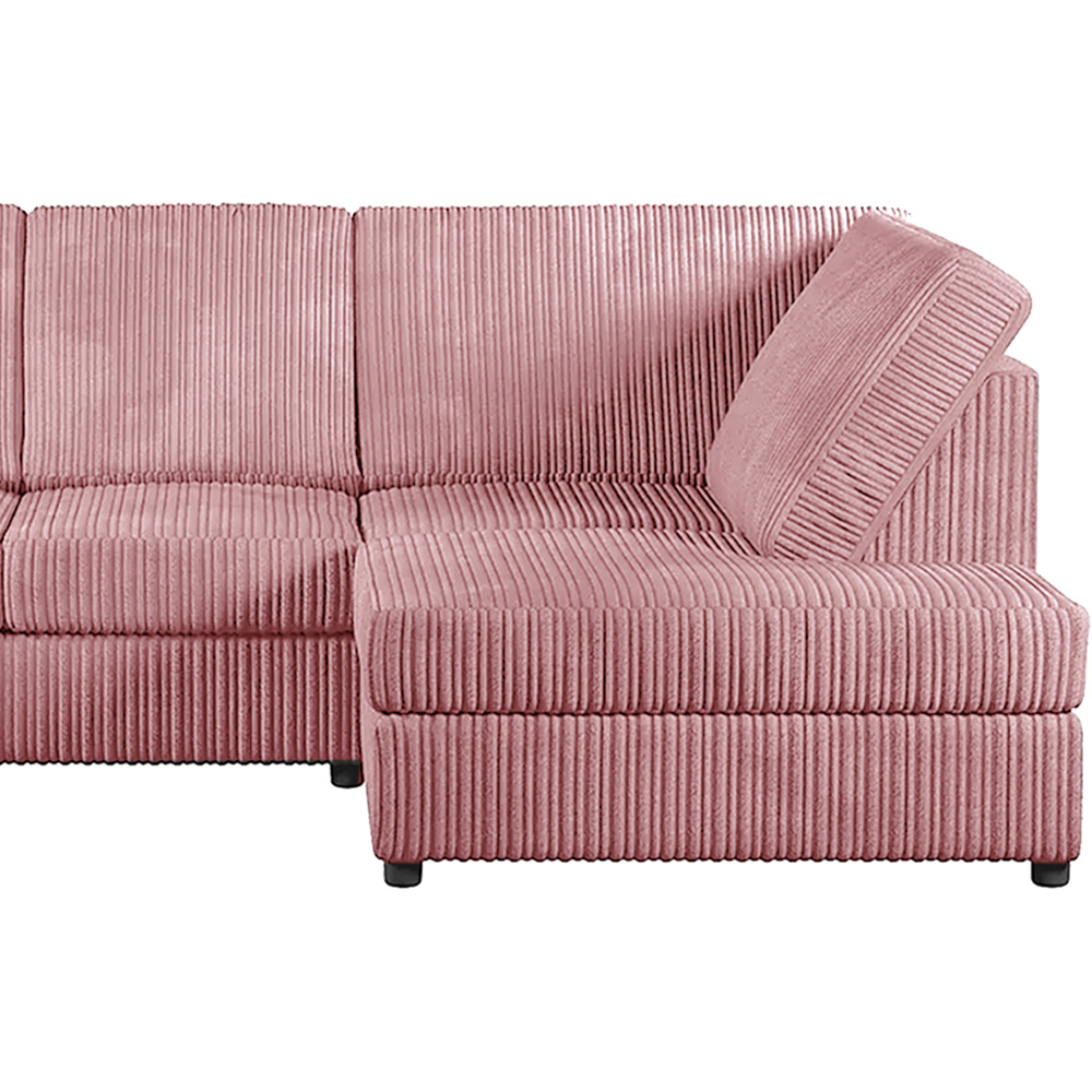 Luxor 4 Seater Pink Jumbo Cord Full Back Right Hand L Shape Corner Sofa Image 3