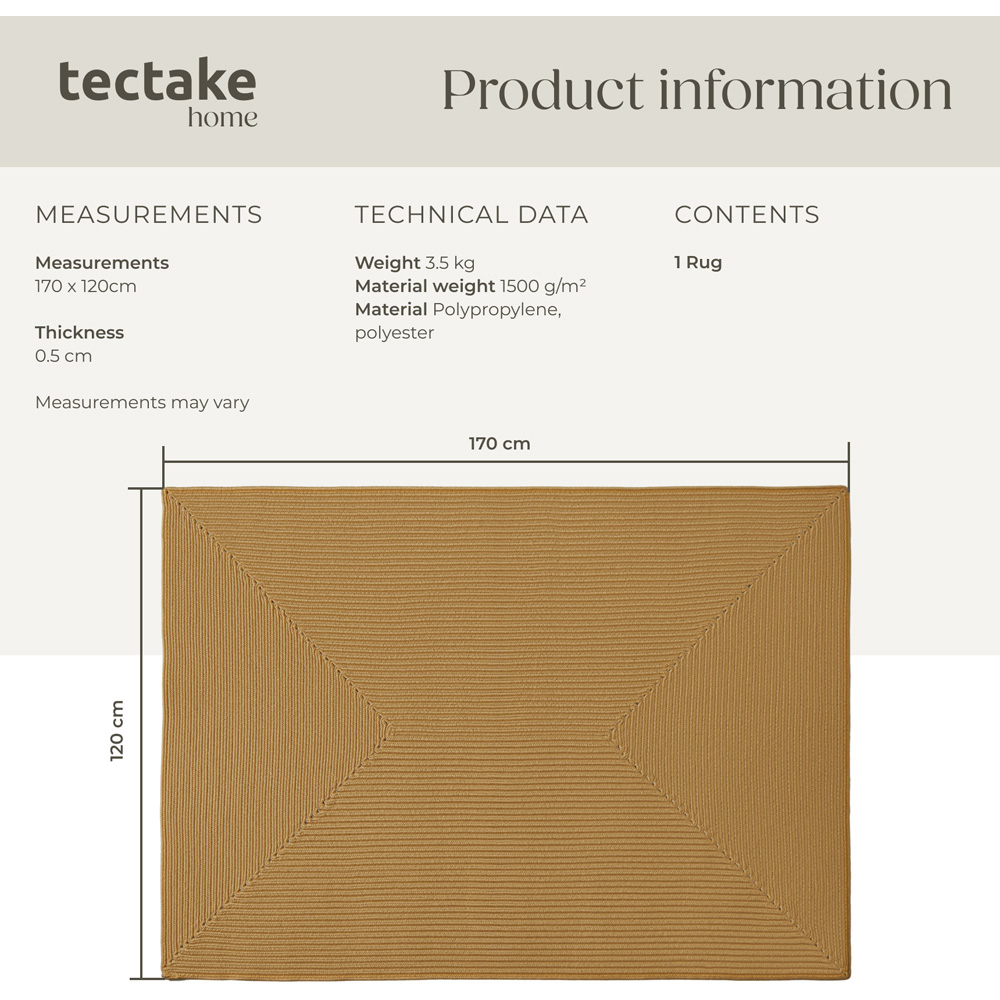 tectake Raya Rug 170 x 120 x 0.5cm Image 8