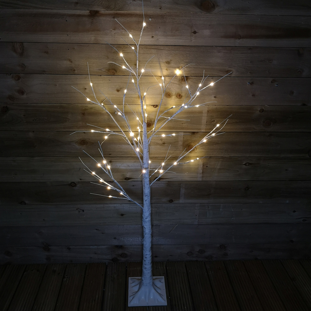 Samuel Alexander Warm White LED Indoor Outdoor Christmas Lit Birch Tree 5ft Image 7