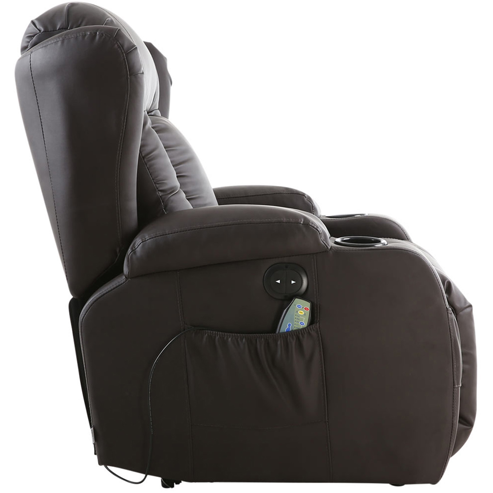 Furniture Online Caesar Brown Bonded Leather Electric Recliner Chair Image 5