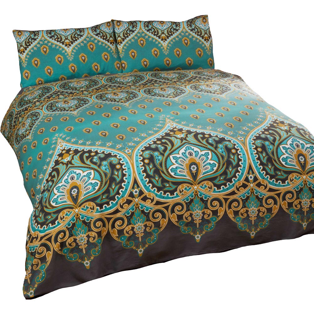 Rapport Home Asha Double Emerald Duvet Set Image 2