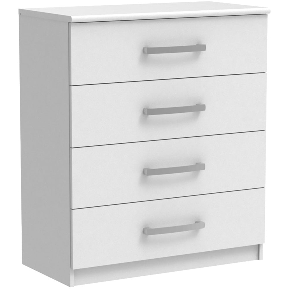 Riviera 4 Drawer White Storage Chest Image 2