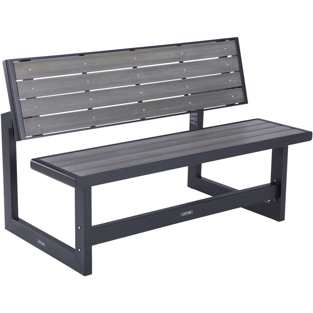 Lifetime Products Convertible Bench Harbor Grey Image 2