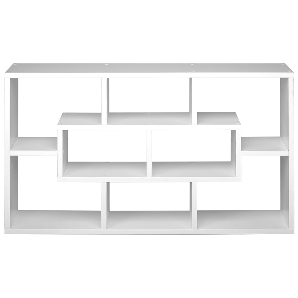 tectake Cassandra 8 Compartment White Floating Shelf Image 4