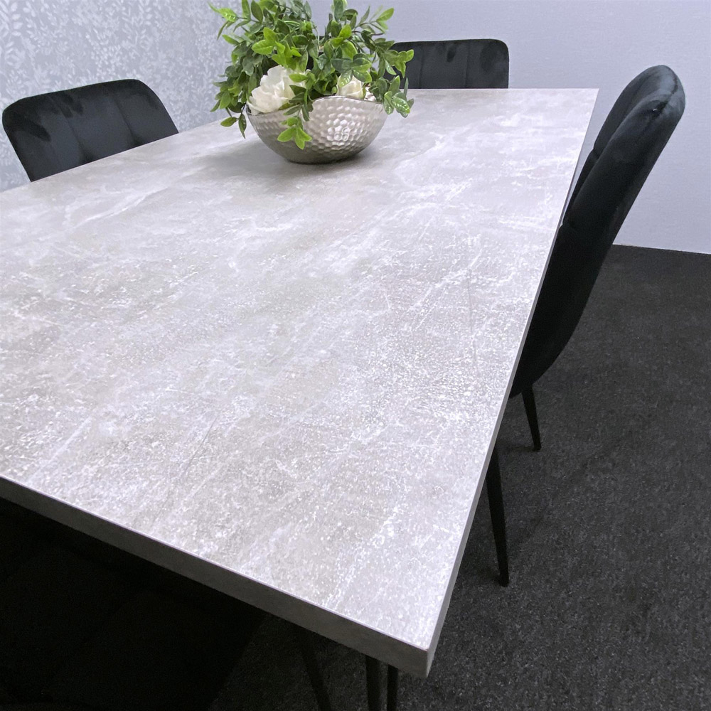 Kosy Koala 4 Seater Grey and Black Dining Table Set Image 4