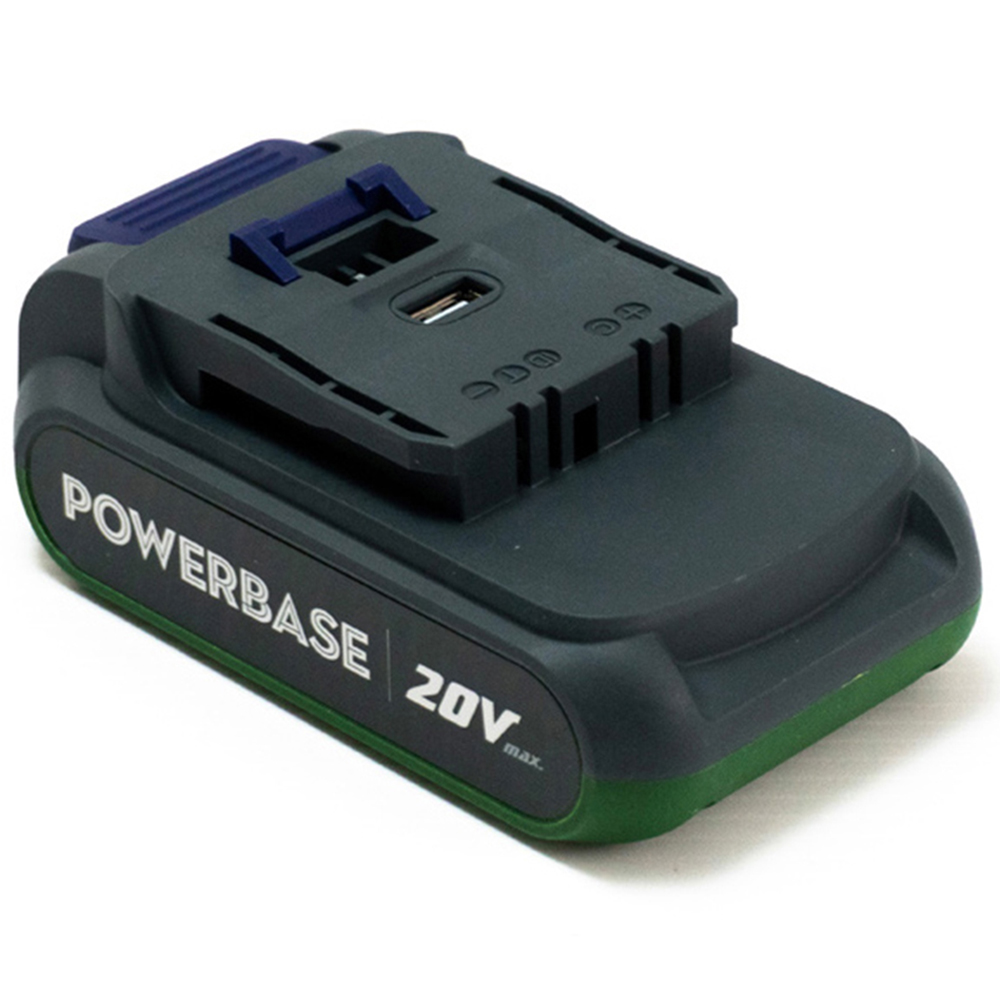 Powerbase 20V 2.5Ah Lithium-Ion Battery with USB-A Output Image 1