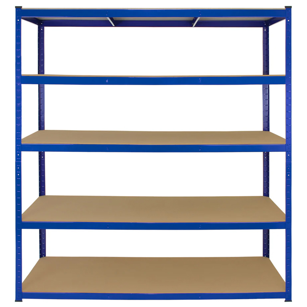 Monster Shop Racking T-Rax Extra Wide Storage Shelves Blue 160cm 10 Pack Image 3