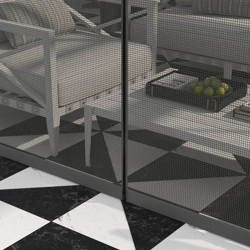 Outsunny 4 x 3m Brown Aluminium Gazebo with Curtains Image 3