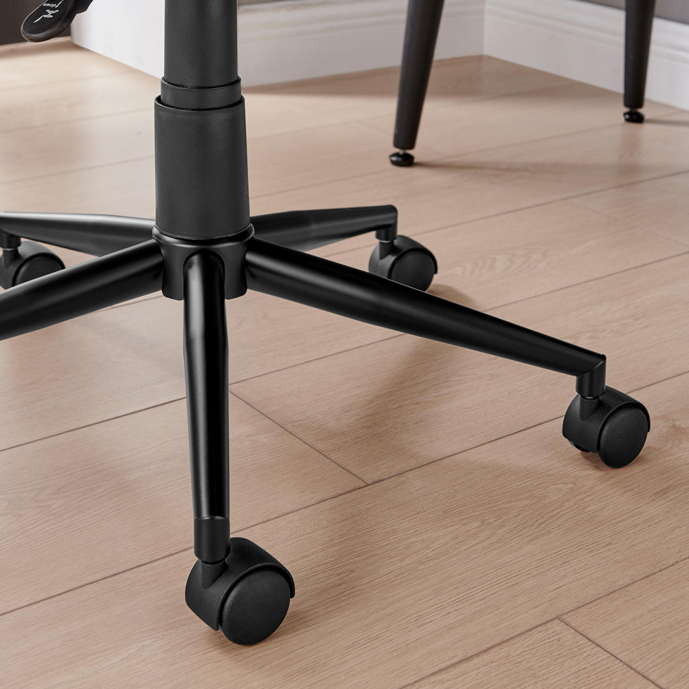 Furniturebox Brooker Black Faux Leather Office Chair Image 5