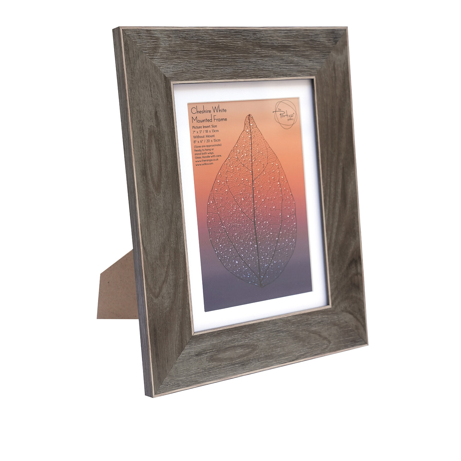 Cheshire White Mounted Frame - Brown / 7 x 5in Image 2