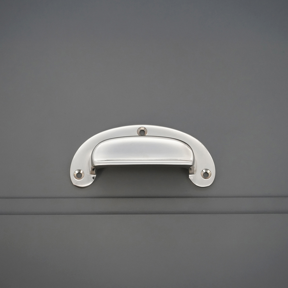 Spira Brass Traditional Polished Nickel Cup Pull Drawer Handle Image 2