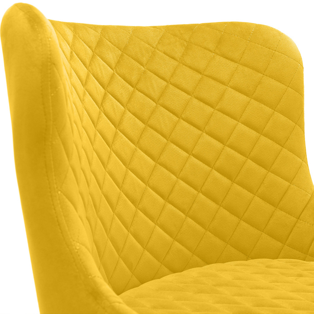 Julian Bowen Berwick 6 Seater Rectangular Dining Set with Low Bench Mustard Image 6