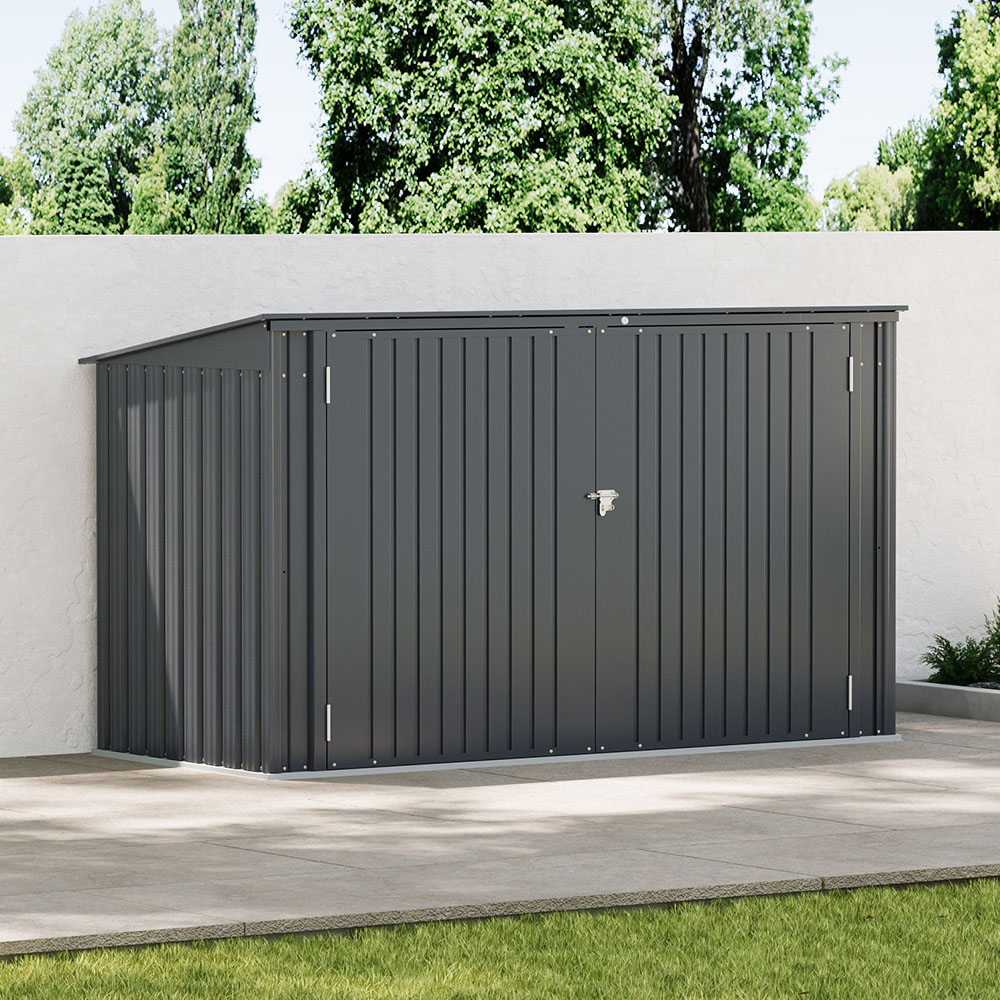 Living and Home 7.6 x 4.3ft Garden Trash Bin Storage Shed Image 2