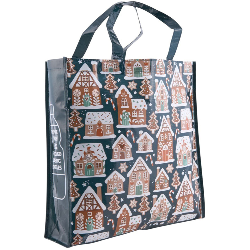 Assorted Gingerbread Shopper Bag Black or Red Image 3
