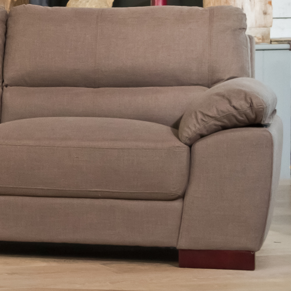 Westbrook 3 Seater Brown Textured Fabric Sofa Image 2