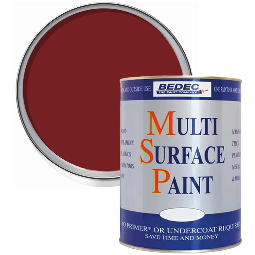 Bedec Claret Satin Multi Surface Paint 750ml Image 1