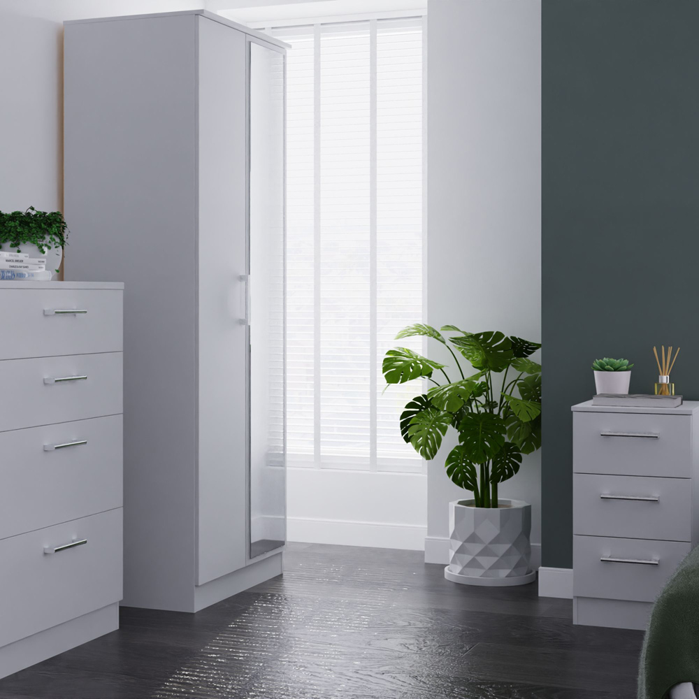 Crowndale Devon 3 Drawer Grey Matt Deep Chest of Drawers Image 6