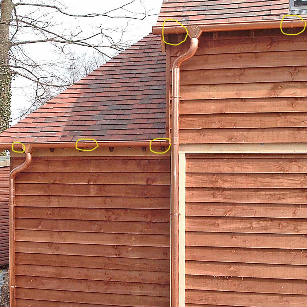 Metal Gutta Copper Roof Bracket 26 Pack Image 2