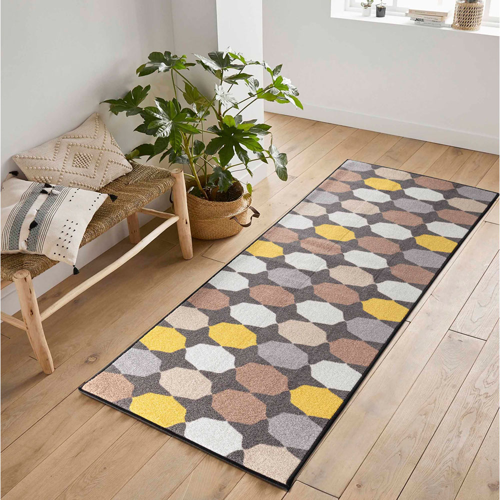 Desire Rugs Havana Gold Oval Anti Slip Door Mat 80 x 50cm Image 4