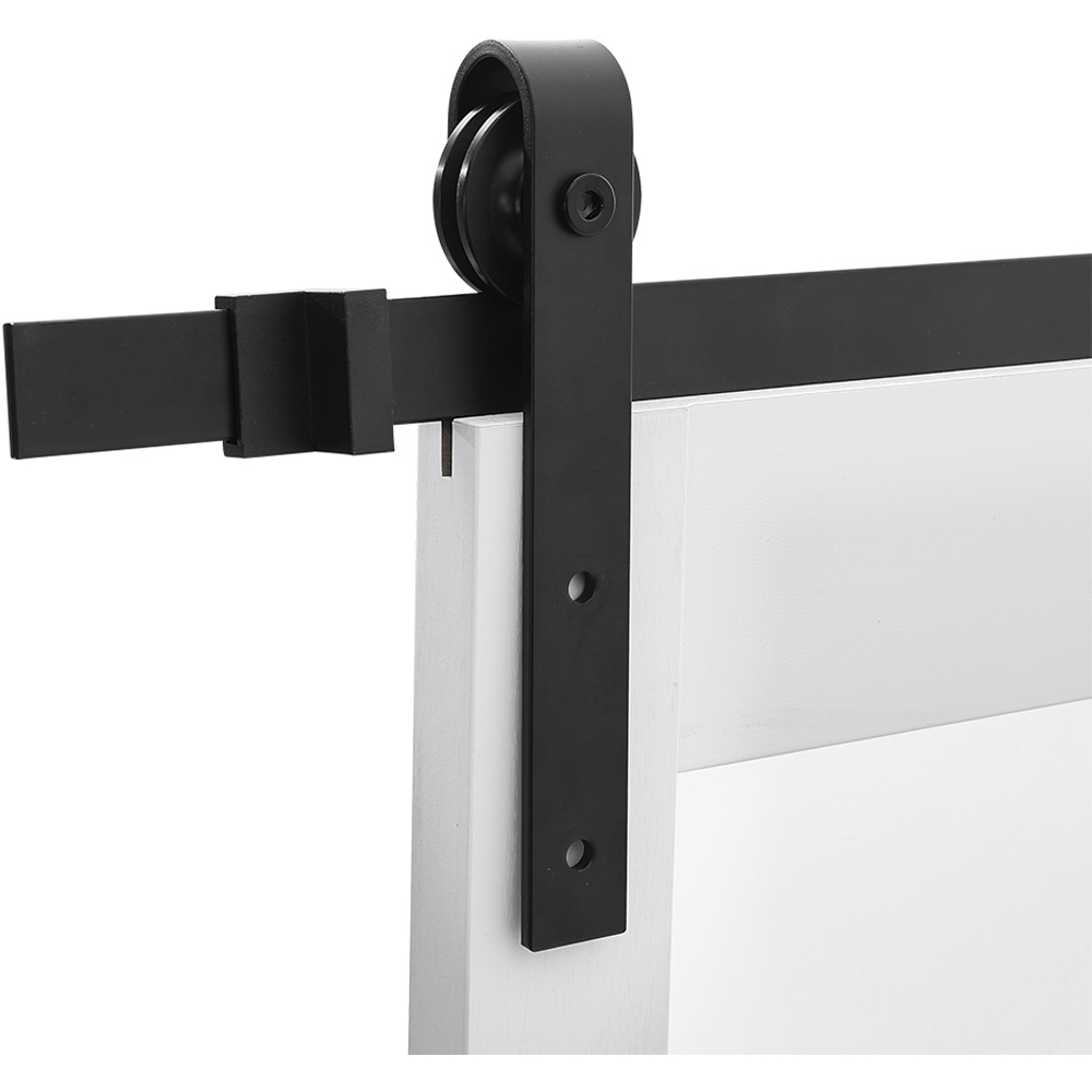 Living and Home Rustic J Shaped Barn Door Hardware Kit 2m Image 4