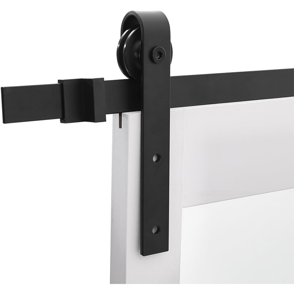 Living and Home Rustic J Shaped Barn Door Hardware Kit 1.83m Image 4