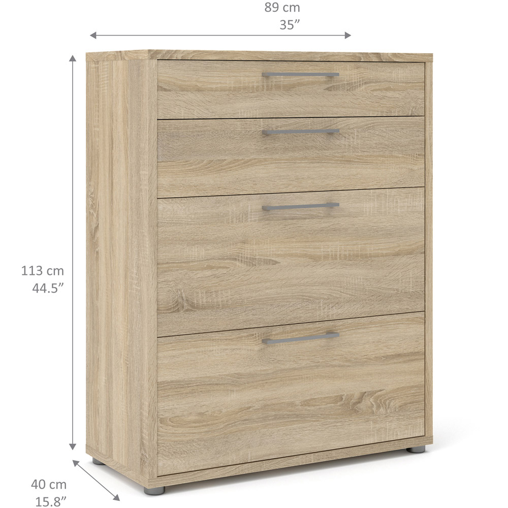 Florence 4 Drawer Oak Office Storage Image 9