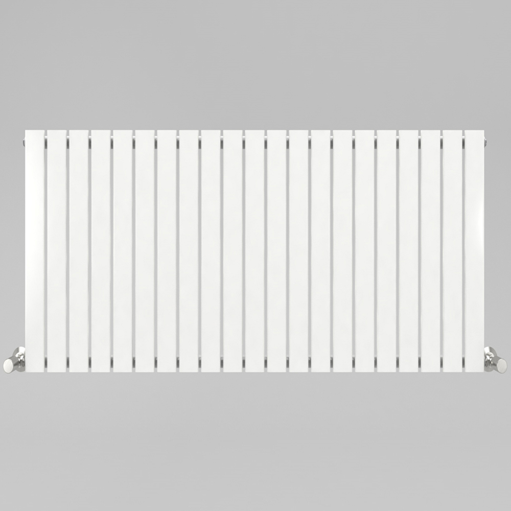 White 4485 BTU Single Flat Panel Vertical Column Radiator 600 x 1428mm Image 3