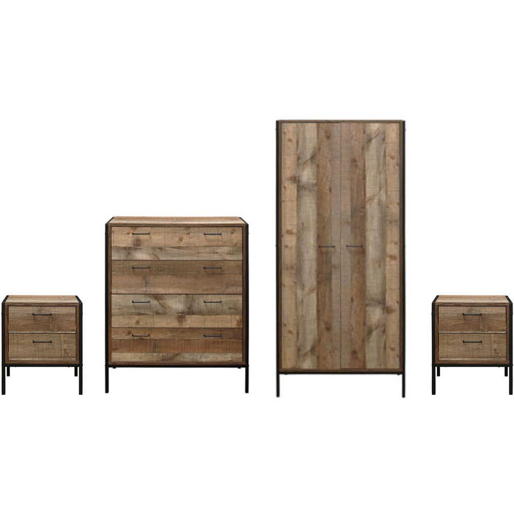 Birlea Urban Wood Effect 4 Piece Bedroom Furniture Set Image 2