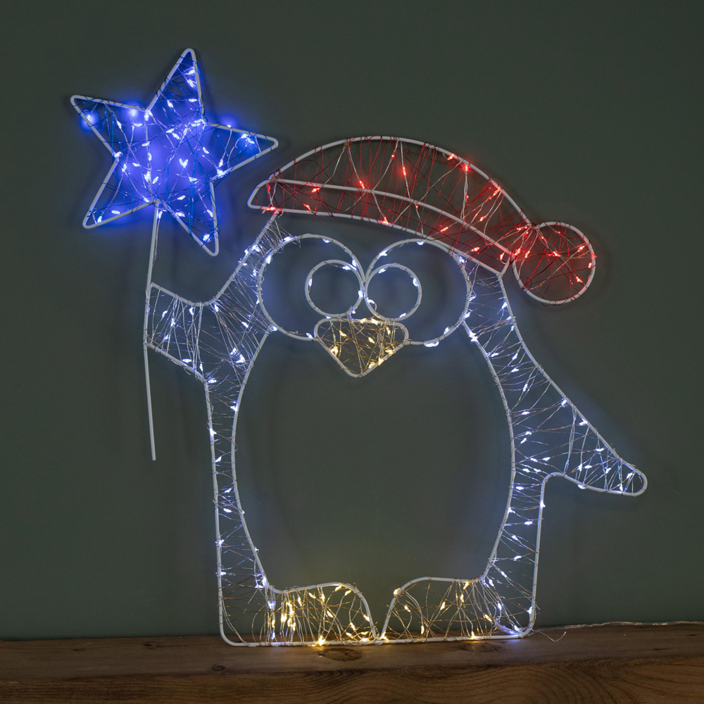 Samuel Alexander 210 Twinkling LED Light-Up Penguin Dewdrop Silhouette Christmas Decoration 52cm Image 9