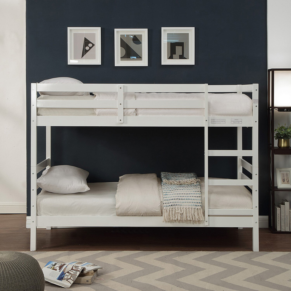 Atlas White Wooden Bunk Bed Image 5
