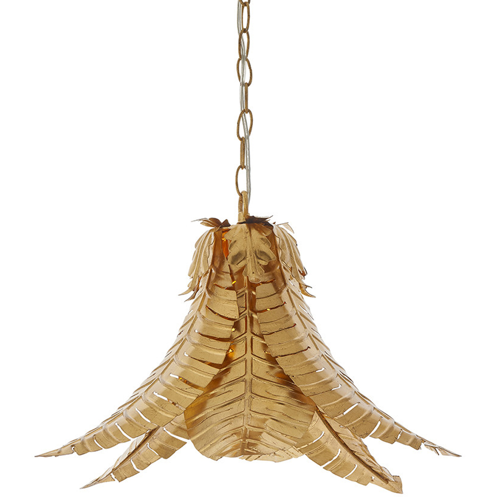 Merano Anzio Distressed Gold Pendant Ceiling Light Image 3