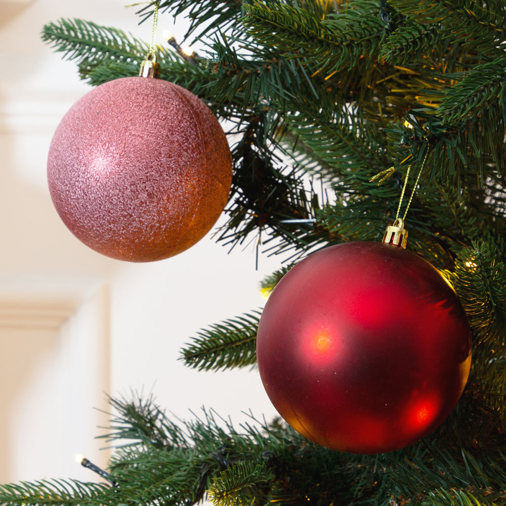 The Christmas Workshop Red Shatterproof Bauble 12 Pack Image 6