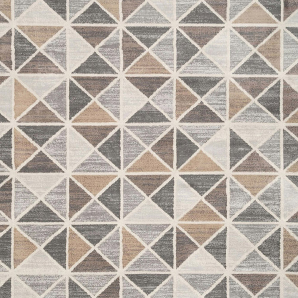 Kukoon Neutral and Beige Diamond Geometric Rug 170 x 120cm Image 3