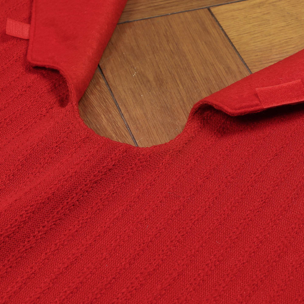 Dibor Red Nordic Christmas Tree Skirt 90cm Image 5