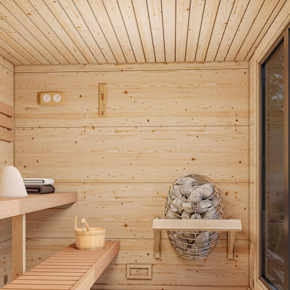 Palmako Grace 8.2 x 5.2ft Outdoor Wooden Sauna Image 6