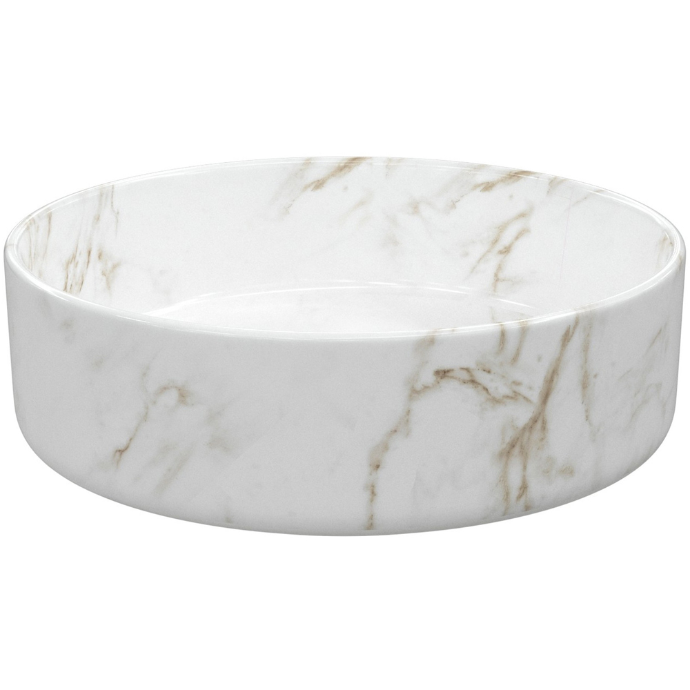 Bathstore Makena Marble Round Washbowl with Waste 355mm Image 4