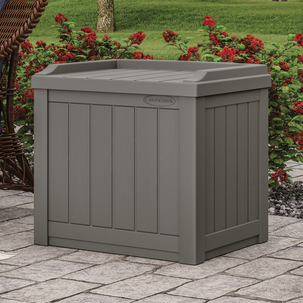 Suncast Florida 83L Stone Grey Storage Box Image 2