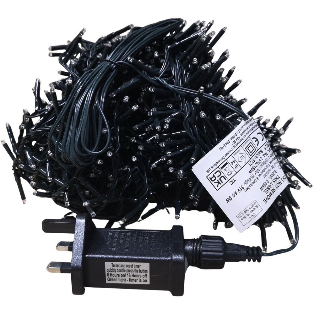 Premier TreeBrights 1500 Red and Vintage Gold LED Multi-Function Green String Light 38m Image 2