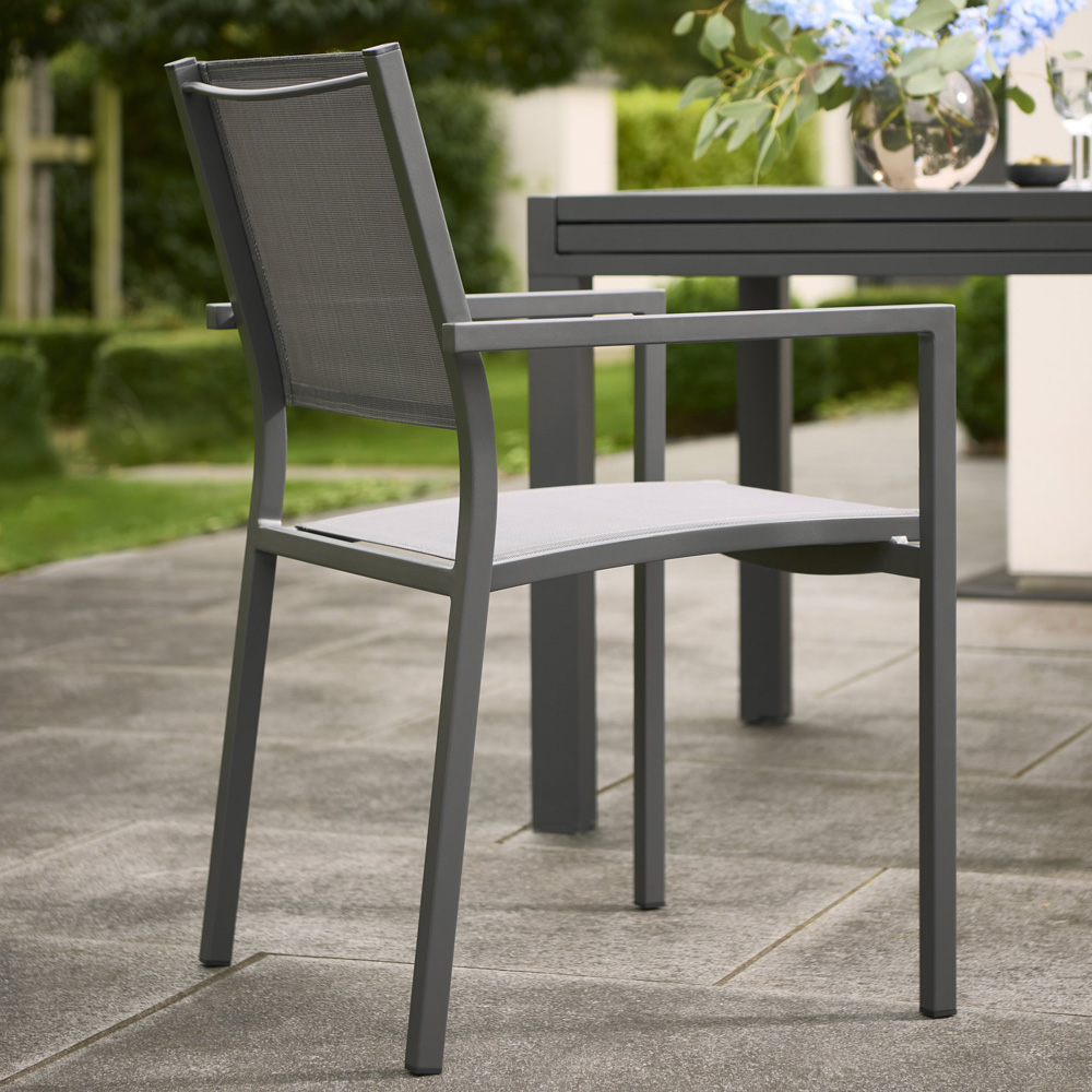 Kettler Sento 6 Seater Grey Extending Garden Dining Set Image 3