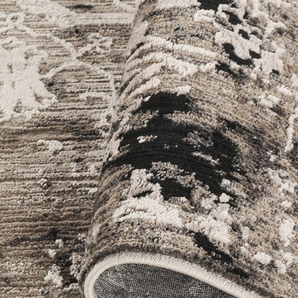 Mayfair Living Room Area Rug Metallic Sheen Contemporary Modern Damask Design - Grey 160cm x 230cm Image 3