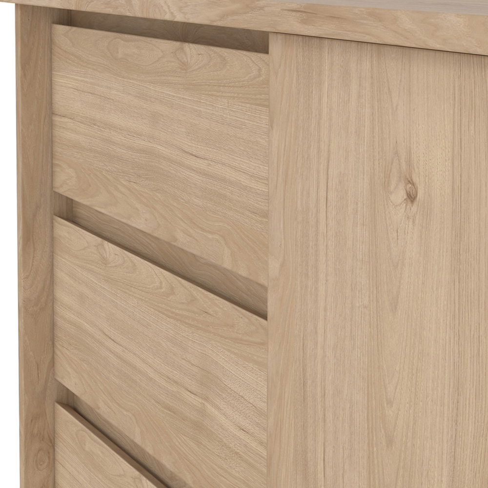 Florence Single Door 3 Drawer Jackson Hickory Oak Sliding Storage Unit Image 5