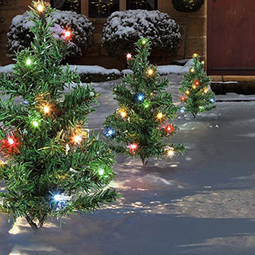 Samuel Alexander 6 Piece 15 Multicolour LED 5m Green Tree Christmas Path Light Set 5m Image 7