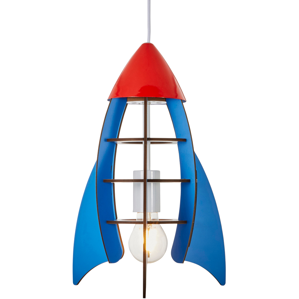 Glow Blue Rocket Ceiling Light Image 5