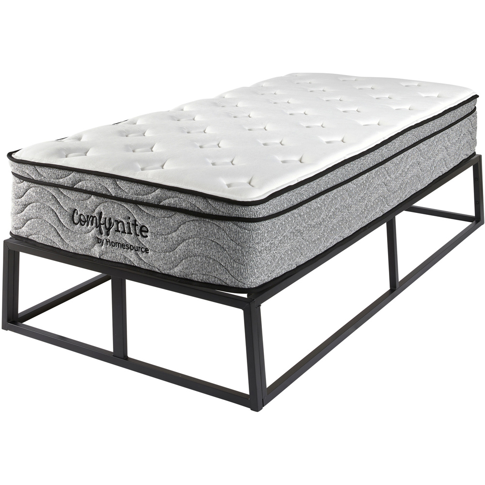 Home Source Single Black Metal Platform Bed Base Image 3
