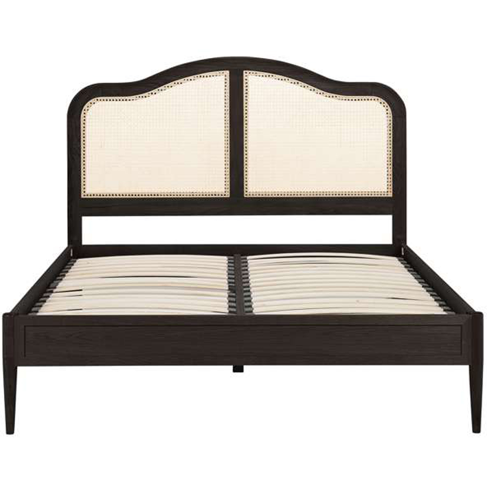 Birlea Leonie Super King Size Black Bed with Rattan Headboard Image 4