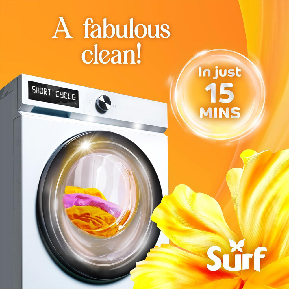 Surf Magnifi-Scent Wash Sunshine Blossom Liquid Laundry Detergent 31 Washes 837ml 8 Pack Image 5