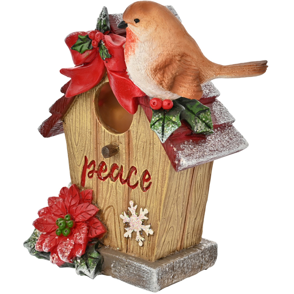 The Seasonal Gift Co. Robin Bird House Christmas Figurine Image 3