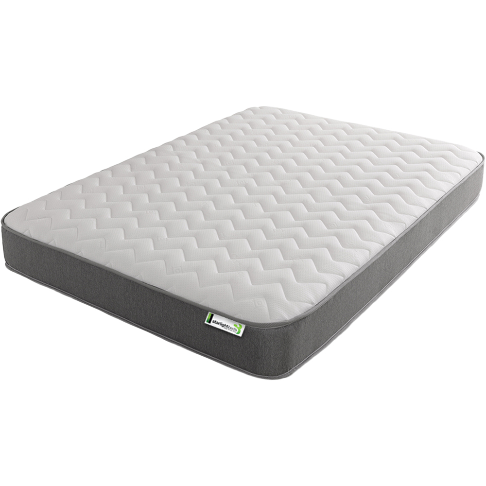 Starlight Beds Double Grey Zig Zag Hybrid Memory Foam and Spring Mattress Image 1