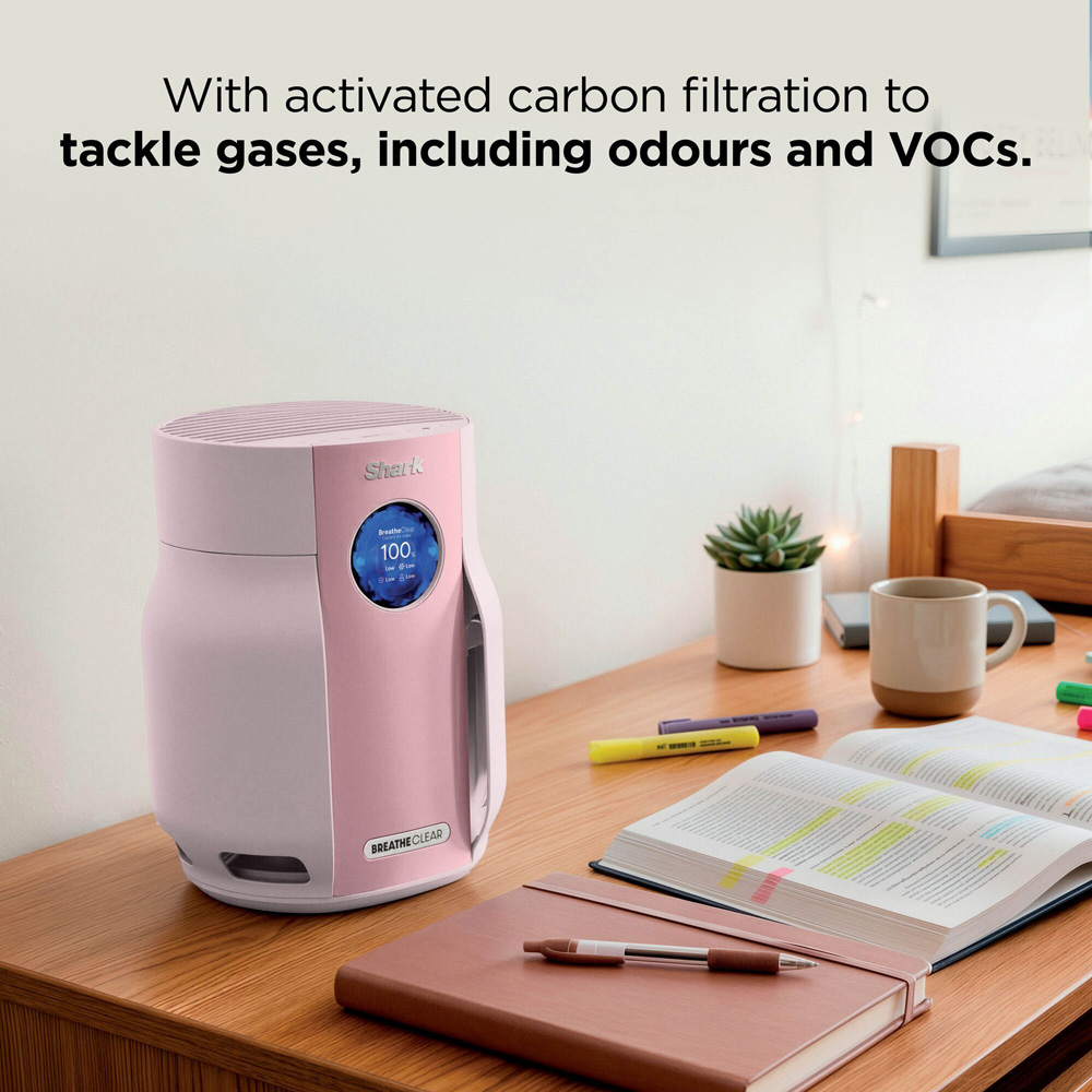 Shark BreatheClear HP062UKPK Blush Compact Air Purifier with NeverChange6 20W Image 6